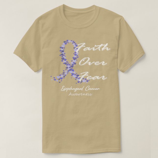 Ösophaguskrebs-Bewusstsein über Angst in diesem T-Shirt (Design vorne)