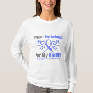 Ösophaguskrebs-Periwinkel-Ribbon-Papa T-Shirt