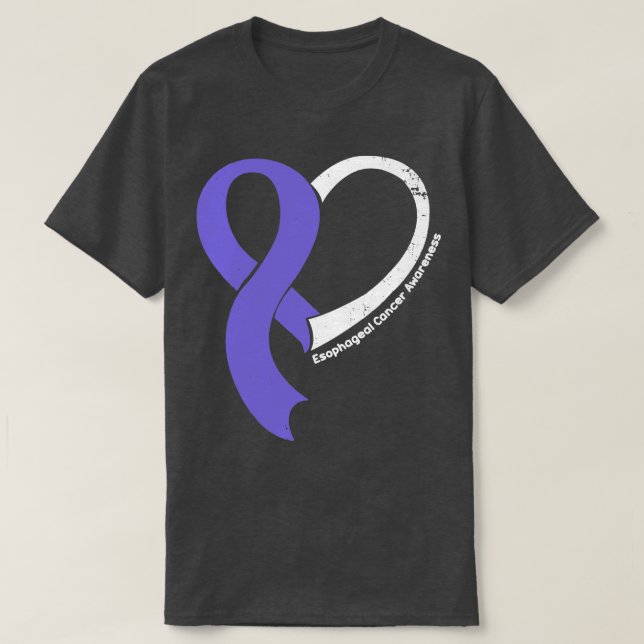 Ösophaguskrebsbewusstsein Menschen Liebe Herz Ribb T-Shirt (Design vorne)