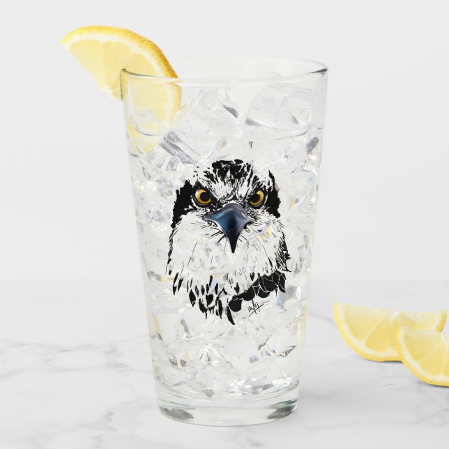 Osprey King of Birds Illustration Glas (Vorderseite Ice)