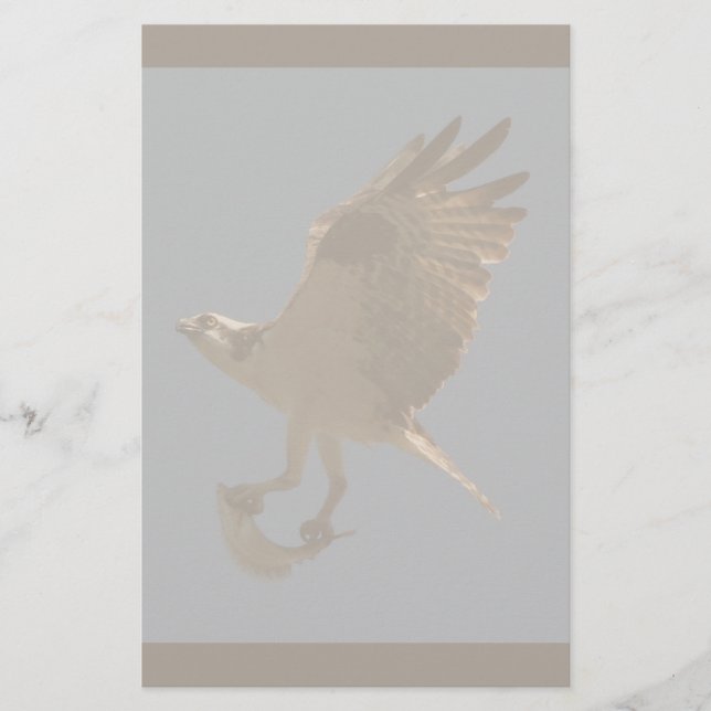 Osprey mit Fisch-Briefpapier Briefpapier (Vorderseite)