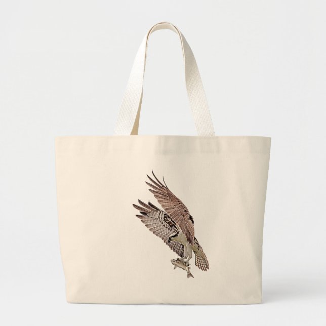 Osprey mit Fisch Jumbo Stoffbeutel (Vorne)