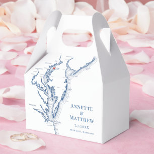 Osprey Point Hochzeit Rock Hall MD Karte Geschenk Geschenkschachtel