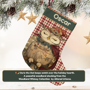 Osric die Eule Waldlaunen Kleiner Weihnachtsstrumpf