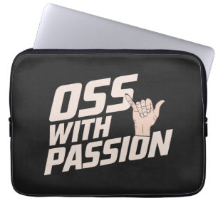 Oss mit Leidenschaft brasilianische Jiu Jitsu Kamp Laptopschutzhülle