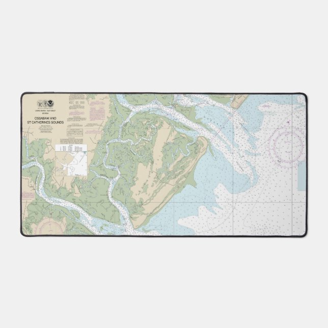 Ossabaw et St Catherines Sons Carte Nautique (Recto)