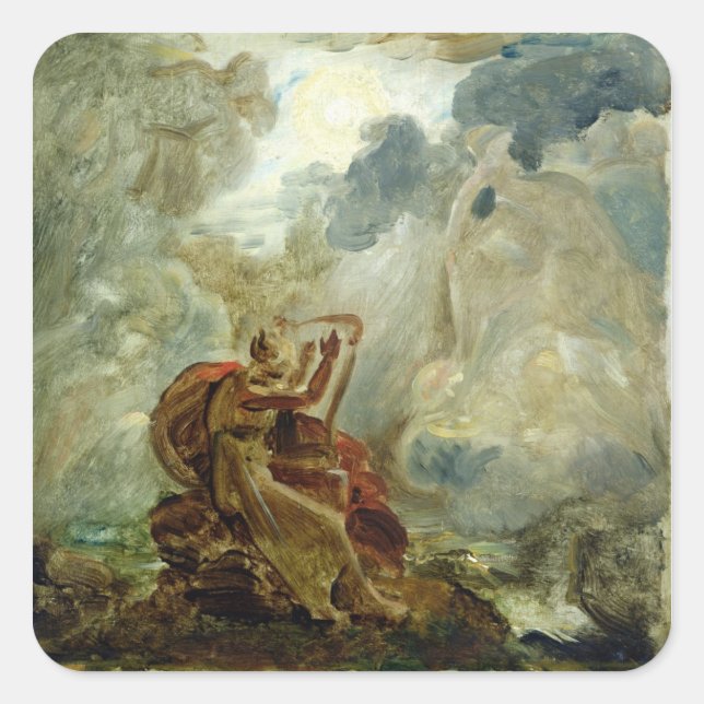 Ossian beschwört die Geister Quadratischer Aufkleber (Vorderseite)