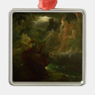 Ossian, das herauf den Geist des Flusses beschwör Silbernes Ornament