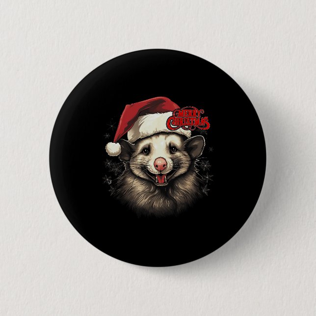 Ossum Ssum Funny Merry Christmas Santa Matching Fa Button (Vorderseite)