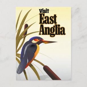 Ost-Anglia-Vintage-Reiseplakat Postkarte