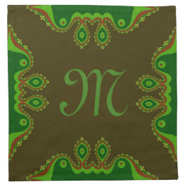 Ost Bohemische Monogram Wedding Custom Napkin Serviette