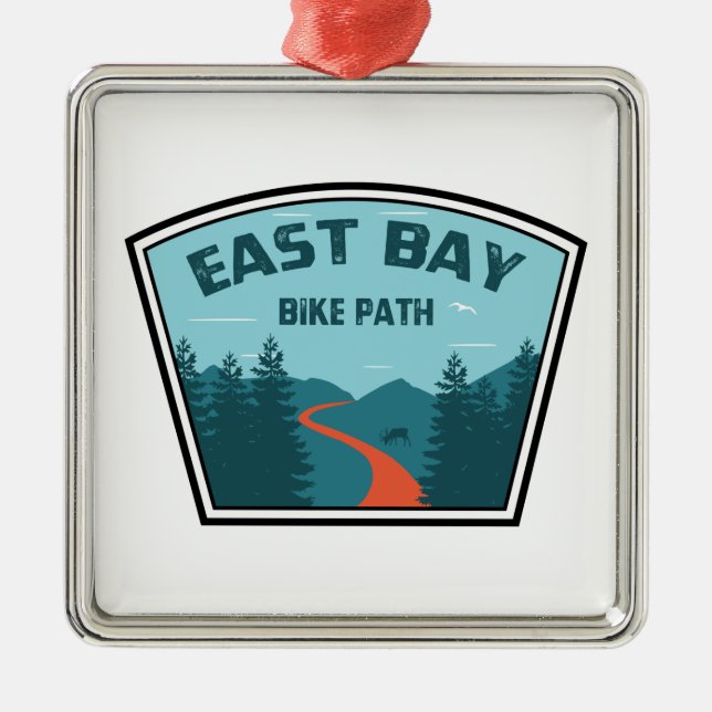 Ost-Bucht-Radweg Ornament Aus Metall (Vorne)