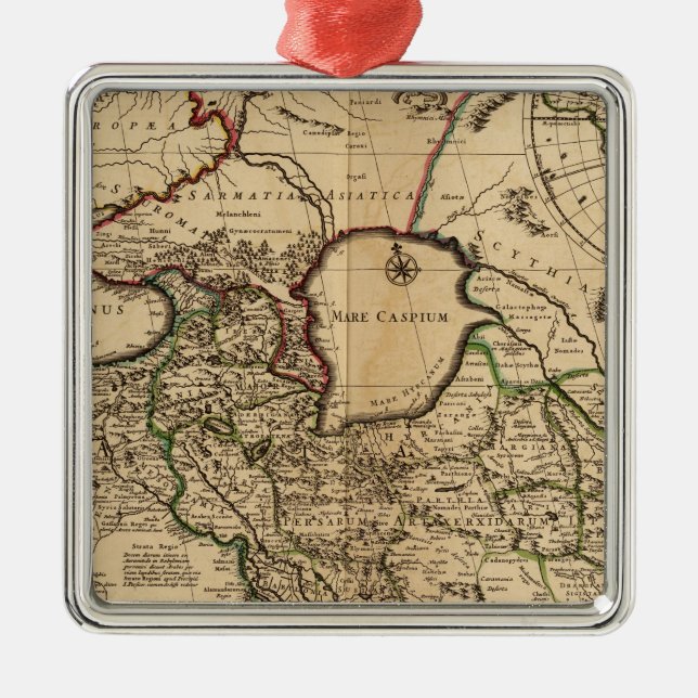 Ost-Hemisphäre und Rom Silbernes Ornament (Vorne)