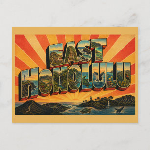 Ost-Honolulu Hawaii Vulkanischer Ozean Regenwald K Postkarte