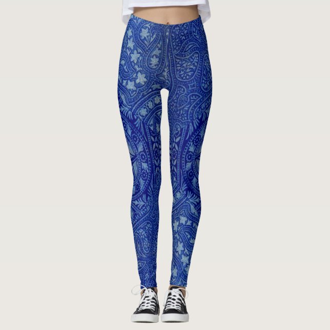 Ost-Indianerzeitschrift in Blau Leggings (Vorderseite)