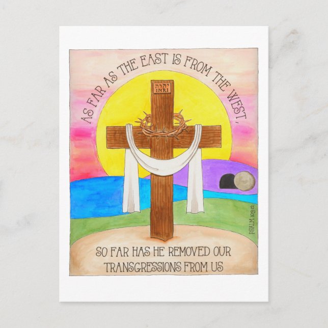 Ost ist aus dem Westen Inspiration Postkarte (Vorderseite)