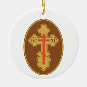 Ost-Orthodoxe Kreuz Keramik Ornament