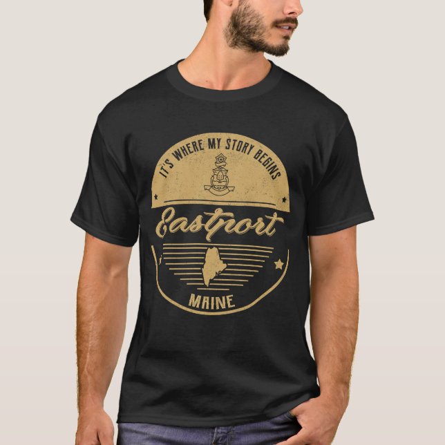 Ost-Port Maine Meine Geschichte beginnt T-Shirt (Vorderseite)