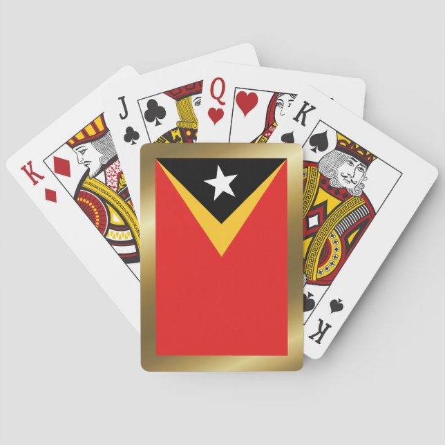 Ost-Timor-Flagge Spielkarten (Rückseite)