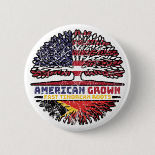 Ost-Timor-Osttimor USA Tree Roots Button