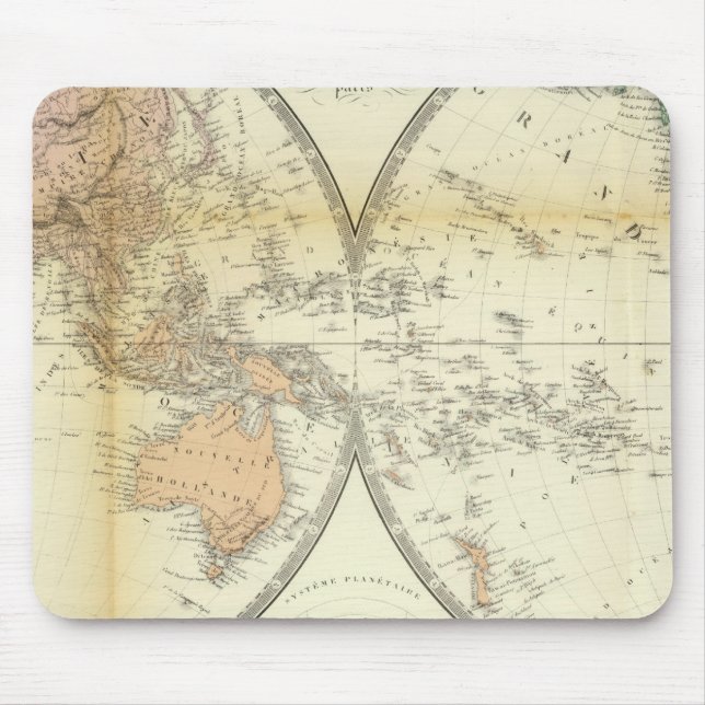 Ost- und Western-Hemisphäre Mousepad (Vorne)