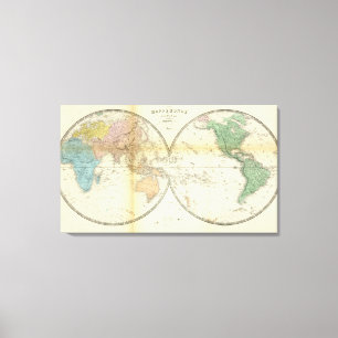 Ost- und Western-Hemisphären Leinwanddruck