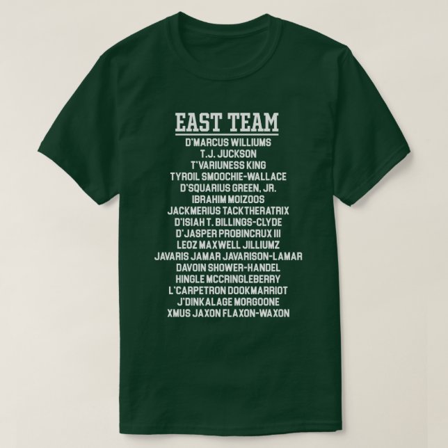 Ost-West Uni Bowl Team Lineups East FrontWest T-Shirt (Design vorne)