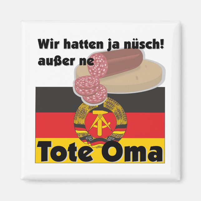 Ostalgie Deutschland DDR Tasche Oma Magnet (Vorne)