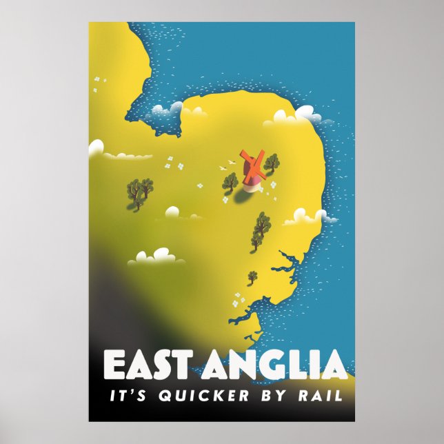 Ostanglia Reiseplakat. Poster (Vorne)