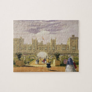 Ostansicht des Schlosses und des Gartens, Windsor
