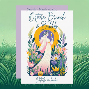 Ostara Brunch & Bubbly Einladungskarte + Download