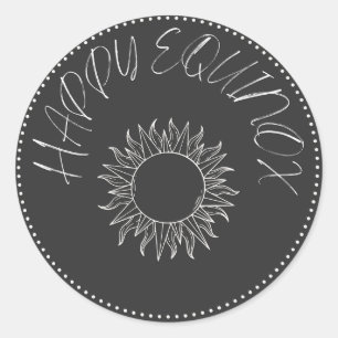 Ostara, Equinox de printemps, autocollant rond cla