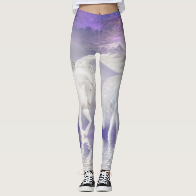 Ostara Feen Unicornsmeerjungfrauen Leggings (Vorderseite)