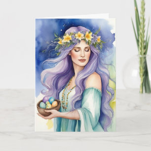 Ostara-Göttin Frühlings-Tagundnachtgleiche Sabbat Karte
