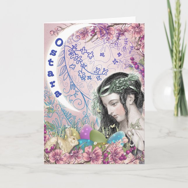 Ostara heidnische Gruß-Karte Feiertagskarte (Vorderseite)