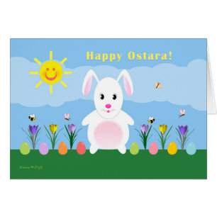 Ostara heureux - équinoxe vernal - lapin dans le
