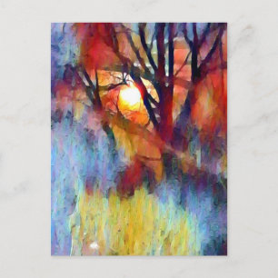 Ostara Moonrise Postkarte