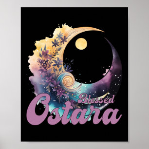 Ostara Ostre Pagan Witchcraft Frühjahrsmond Poster