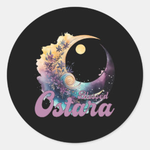 Ostara Ostre Pagan Witchcraft Frühjahrsmond Runder Aufkleber