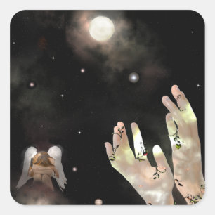Ostara! Quadratischer Aufkleber