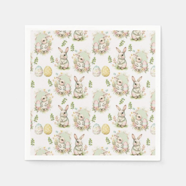 Ostara Rabbit Paper Napkins Serviette (Vorderseite)