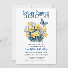 Ostara Spring Equinox Daffodil Butterfly Sabbat Einladung