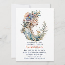 Ostara Spring Equinox Flower Goddess Sabbat Einladung