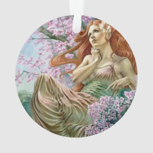 Ostara und Blütenbaum Ornament