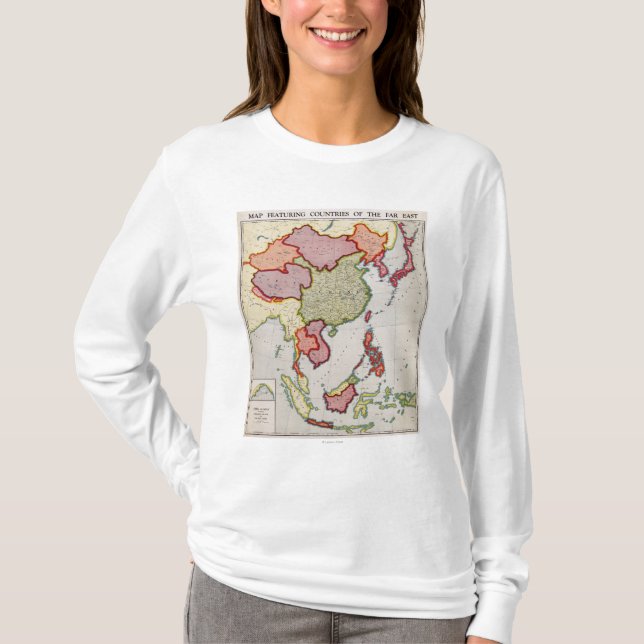 OstAsiaPanoramic MapEast Asien T-Shirt (Vorderseite)
