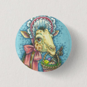 OSTBONNET GIRAFFE-TASTE RUNDE BUTTON
