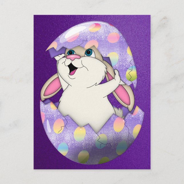 OSTBUNNE IN EGG FEIERTAGSPOSTKARTE (Vorderseite)