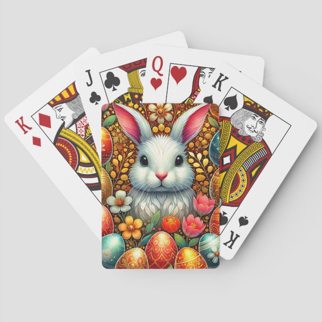 OSTBUNNY Blume Ostereier ~ Spielkarten (Rückseite)