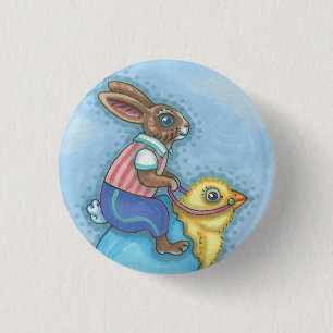 OSTBUNNY, CHICK WHIMSICAL FERIENAUFENTHALT BUTTON