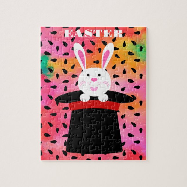 OSTBUNNY IN HAT PUZZLE. JIGSAW PUZZLE (Vertikal)